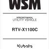Kubota Utility Vehicle RTV X1100C Workshop Manual