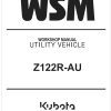 Kubota Zero Turn Mower Z122R AU Workshop Manual