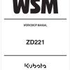 Kubota Zero Turn Mower ZD221 Workshop Manual