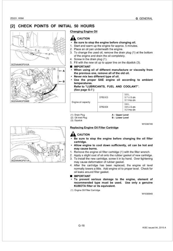 Kubota Zero Turn Mower ZD221 Workshop Manual 1