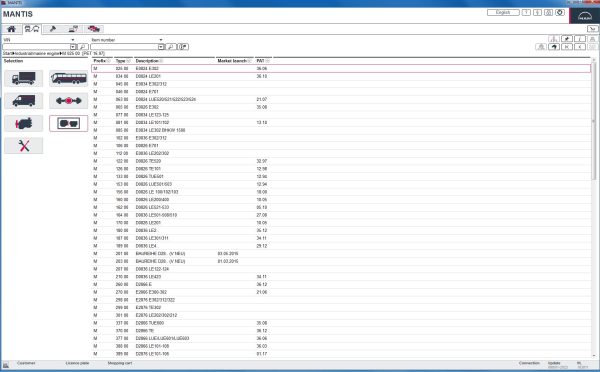 MAN MANTIS V698 EPC 01.2023 Spare Parts Catalog New Interface VMWARE 3