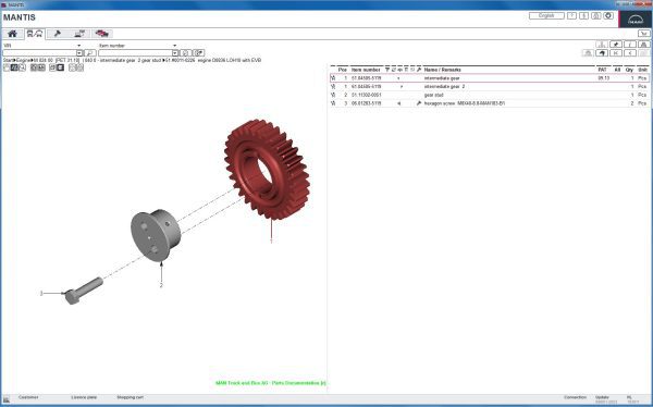 MAN MANTIS V698 EPC 01.2023 Spare Parts Catalog New Interface VMWARE 6