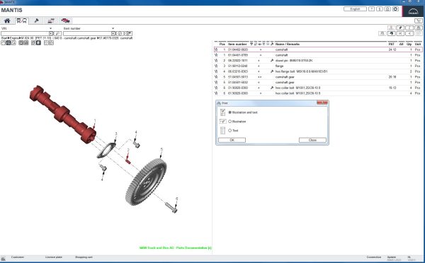 MAN MANTIS V698 EPC 01.2023 Spare Parts Catalog New Interface VMWARE 9