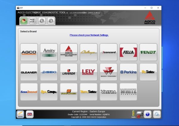 AGCO Electronic Diagnostic Tool EDT Updated 08.2022 Diagnostic Software DVD
