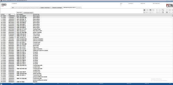 Audi PETKA 8.3 01.2023 Spare Parts Catalog 2