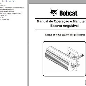 Bobcat Angle Brush 84V Operation Maintenance Manual 6901385 PT