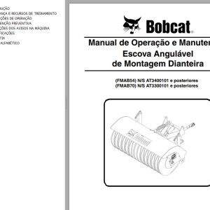 Bobcat Angle Brush FMAB54 FMAB70 Operation Maintenance Manual PT