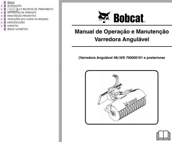Bobcat Angle Sweeper 48 Operation Maintenance Manual 6901268 PT
