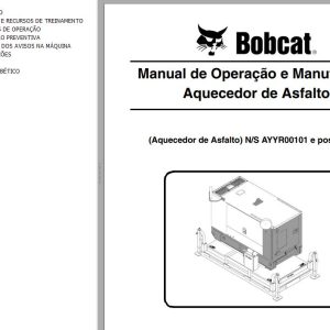 Bobcat Asphalt Heater Operation Maintenance Manual 6990458 PT