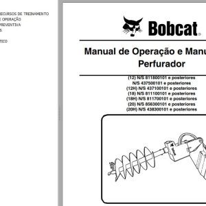 Bobcat Auger 12 12H 18 18H 20 20H Operation Maintenance Manual 6724838 PT