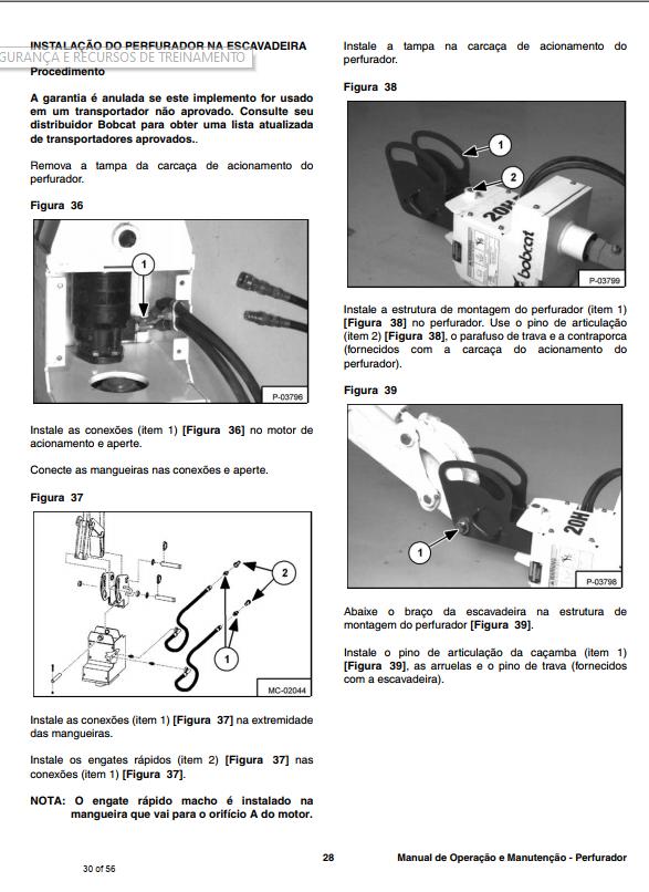 Bobcat Auger 12 12H 18 18H 20 20H Operation Maintenance Manual 6724838 PT 1