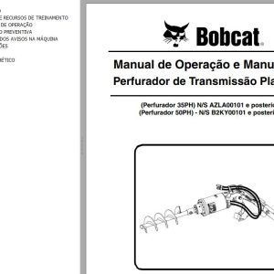 Bobcat Auger 35PH 50PH Operation Maintenance Manual 6990868 PT