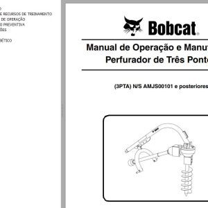 Bobcat Auger 3PTA Operation Maintenance Manual 6989533 PT