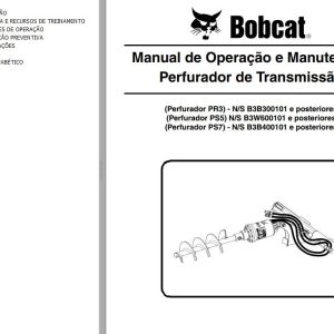 Bobcat Auger PR3 PS5 PS7 Operation Maintenance Manual 6990974 PT