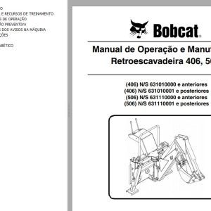 Bobcat Backhoe 406 506 Operation Maintenance Manual 6901229 PT