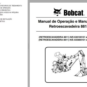 Bobcat Backhoe 8811 Operation Maintenance Manual PT