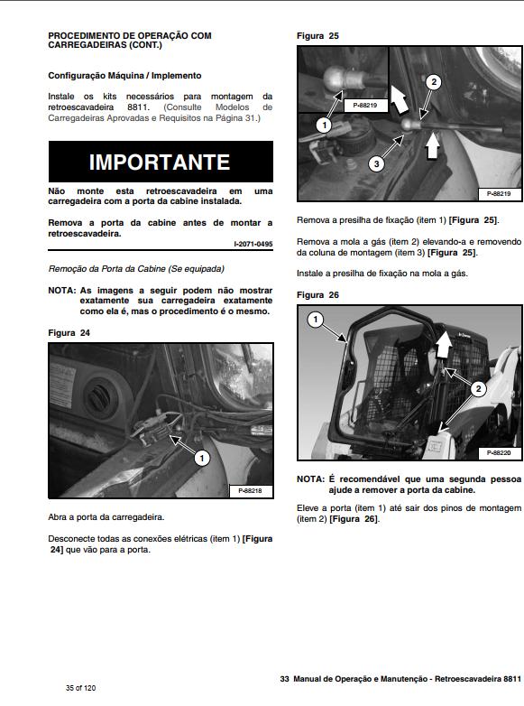 Bobcat Backhoe 8811 Operation Maintenance Manual PT 1