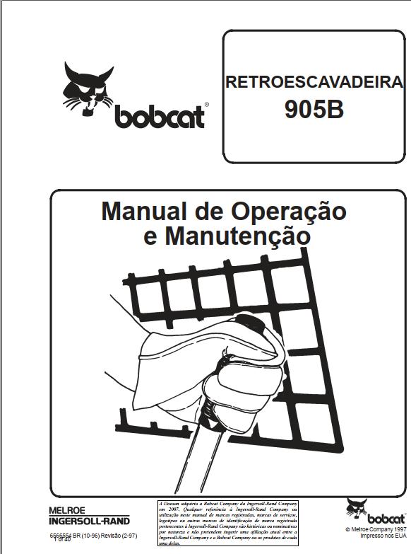 Bobcat Backhoe 905B Operation Maintenance Manual 6566554 PT