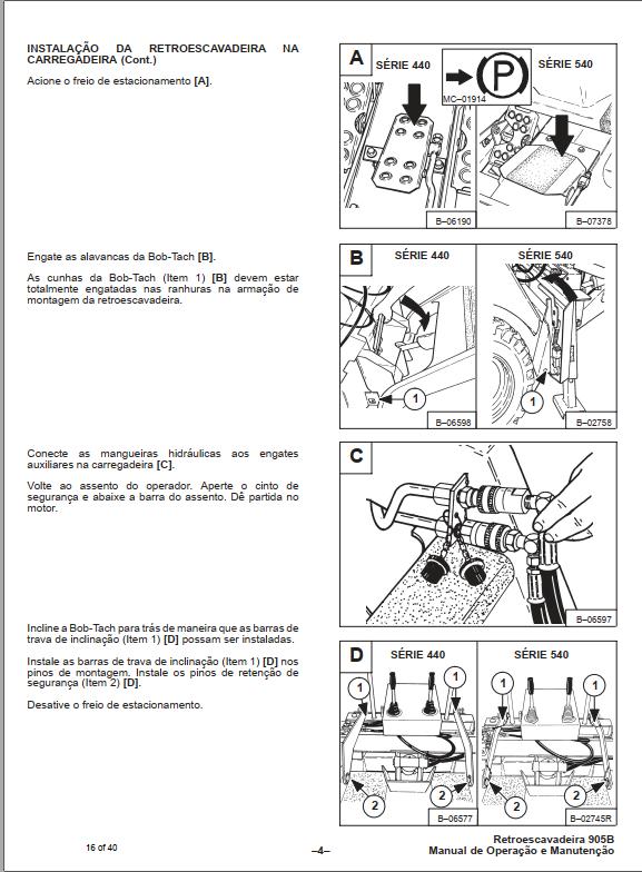 Bobcat Backhoe 905B Operation Maintenance Manual 6566554 PT 1