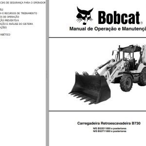 Bobcat Backhoe Loader B730 Operation Maintenance Manual 7402294 PT