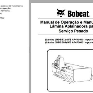 Bobcat Blade Box 3HDBB72 3HDBB84 Operation Maintenance Manual 6987241 PT