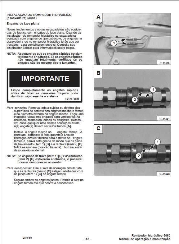 Bobcat Breaker 5060 Operation Maintenance Manual 6900775 PT 1