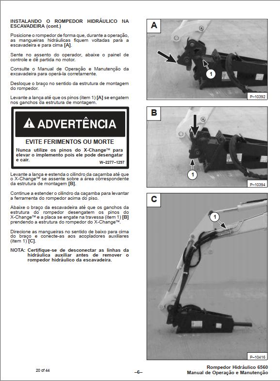Bobcat Breaker 6560 Operation Maintenance Manual 6900437 PT 1