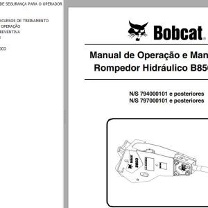 Bobcat Breaker B850 B950 Operation Maintenance Manual 6901134 PT