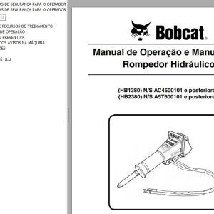 Bobcat Breaker HB1380 HB2380 Operation Maintenance Manual 6904928 PT