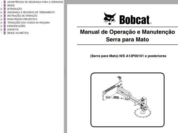 Bobcat Brush Saw Operation Maintenance Manual 6904202 PT