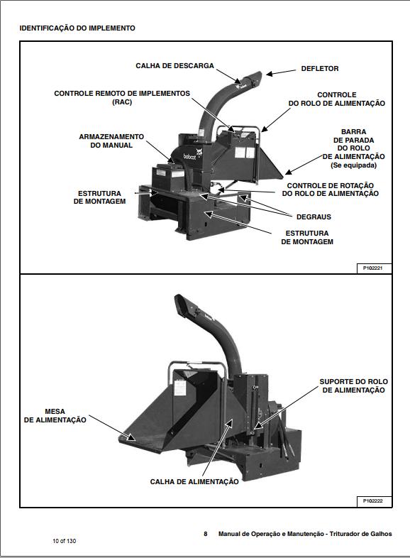 Bobcat Chipper WC 5A WC 8A Operation Maintenance Manual 6900781 PT 1