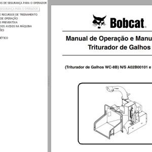 Bobcat Chipper WC 8B Operation Maintenance Manual 6904884 PT