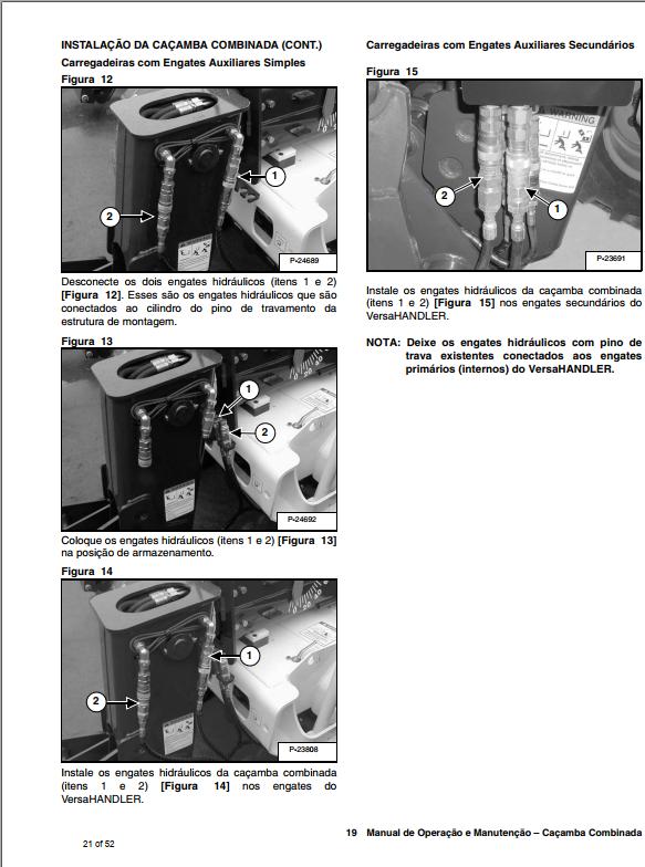 Bobcat Combined Bucket 80POL 90POL Operation Maintenance Manual 6901384 PT 1