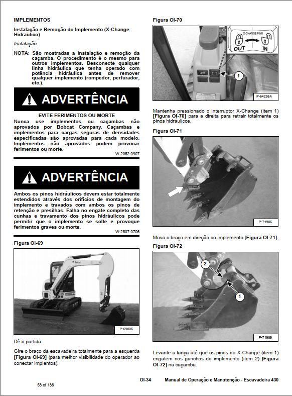 Bobcat Compact Tractor 430 Operation Maintenance Manual 6986954 PT 1