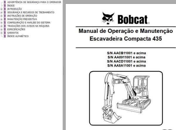 Bobcat Compact Tractor 435 Operation Maintenance Manual 6986748 PT