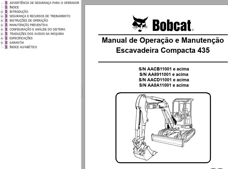 Bobcat Compact Tractor 435 Operation Maintenance Manual 6986748 PT