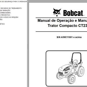 Bobcat Compact Tractor CT230 Operation Maintenance Manual PT