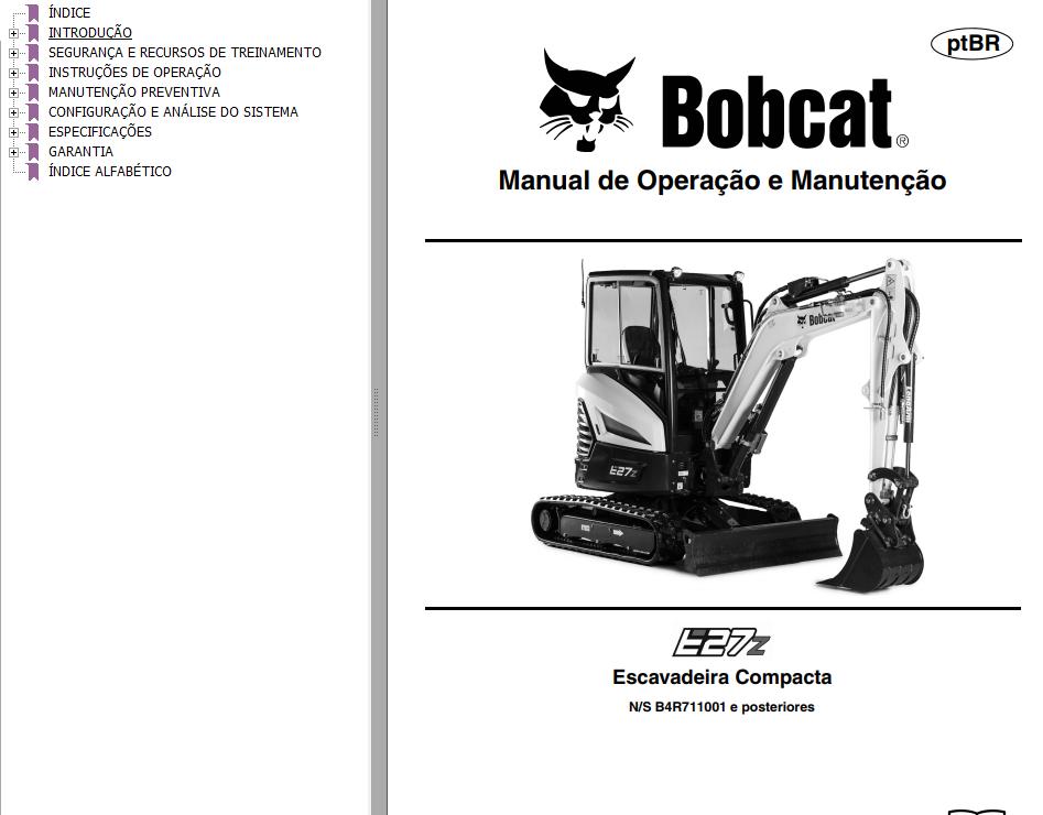 Bobcat Compact Tractor E27z Operation Maintenance Manual 7354904 PT