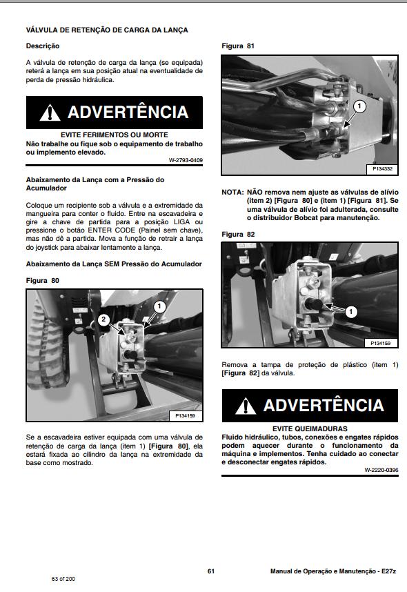 Bobcat Compact Tractor E27z Operation Maintenance Manual 7354904 PT 1