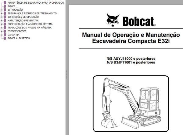 Bobcat Compact Tractor E32i Operation Maintenance Manual 7243877 PT