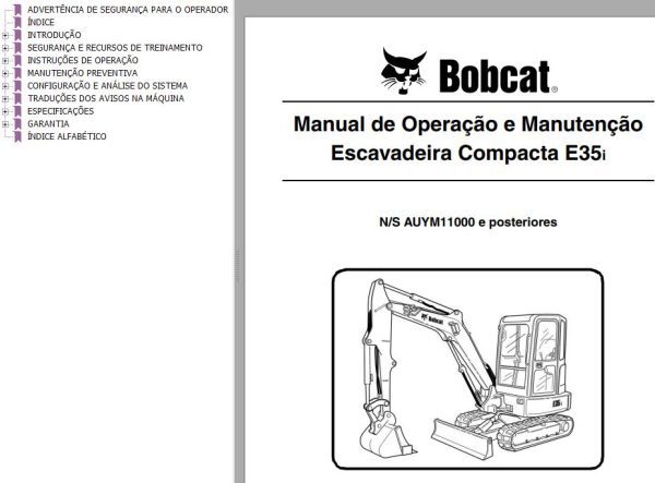 Bobcat Compact Tractor E35i Operation Maintenance Manual 6990760 PT