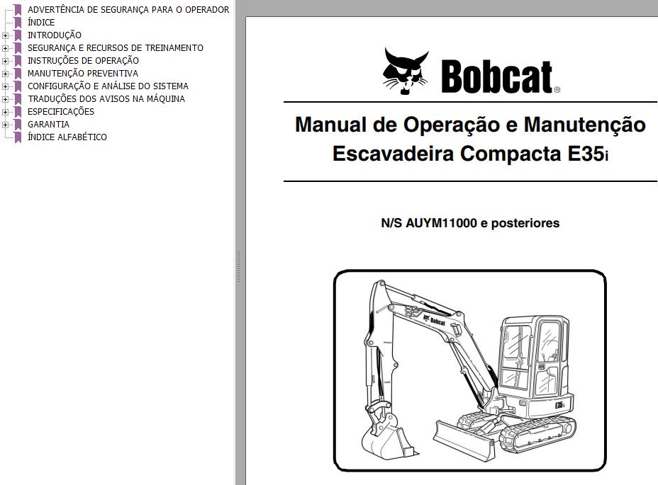 Bobcat Compact Tractor E35i Operation Maintenance Manual 6990760 PT