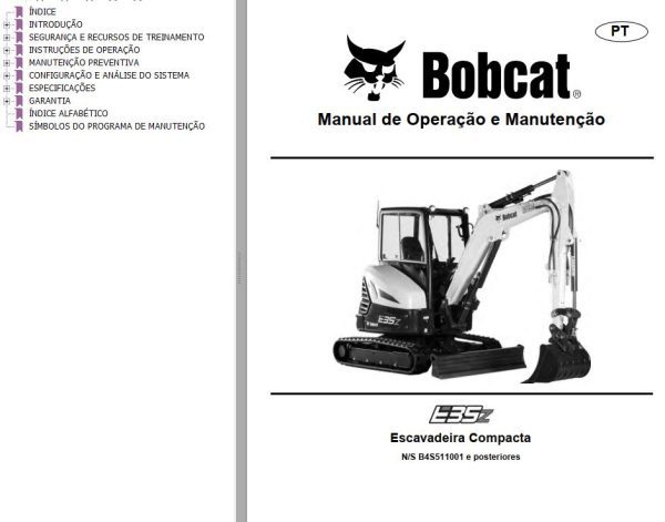 Bobcat Compact Tractor E35z Operation Maintenance Manual 7362210 PT