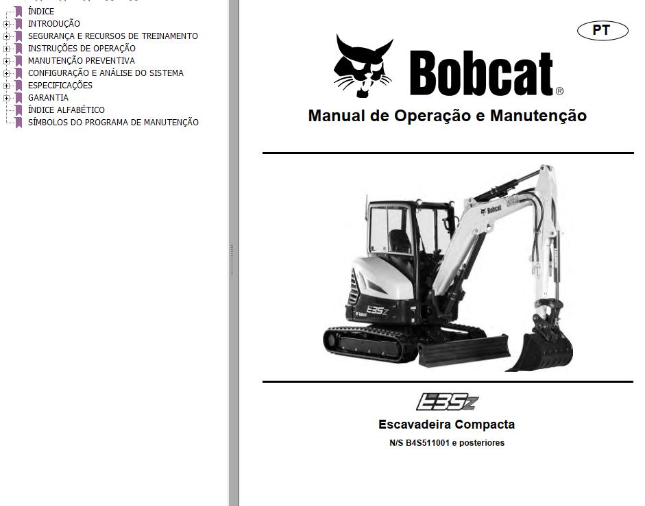 Bobcat Compact Tractor E35z Operation Maintenance Manual 7362210 PT