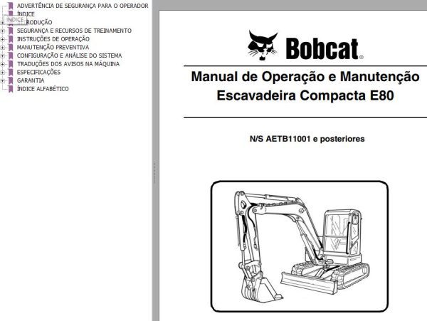 Bobcat Compact Tractor E80 Operation Maintenance Manual 6987193 PT