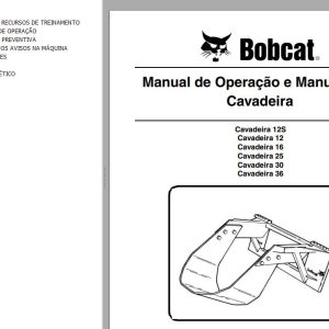 Bobcat Digger 12 12S 16 25 30 36 Operation Maintenance Manual 6900948 PT