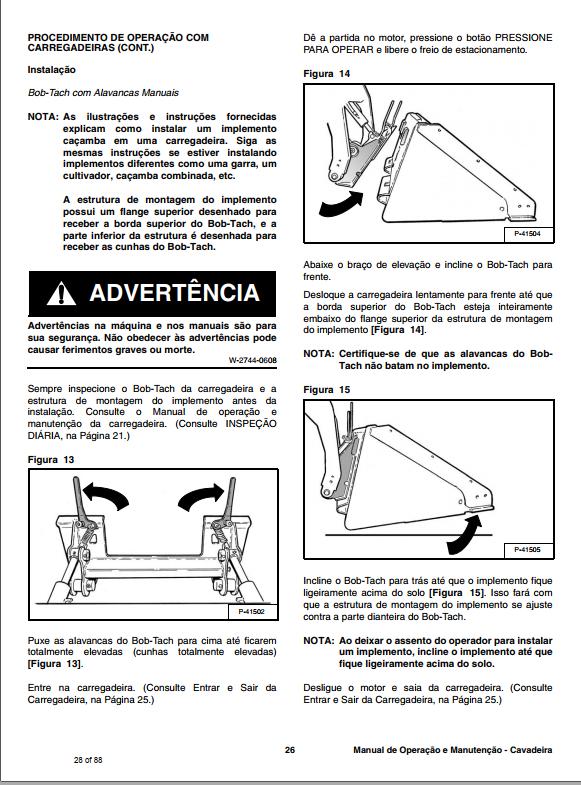 Bobcat Digger 12 12S 16 25 30 36 Operation Maintenance Manual 6900948 PT 1