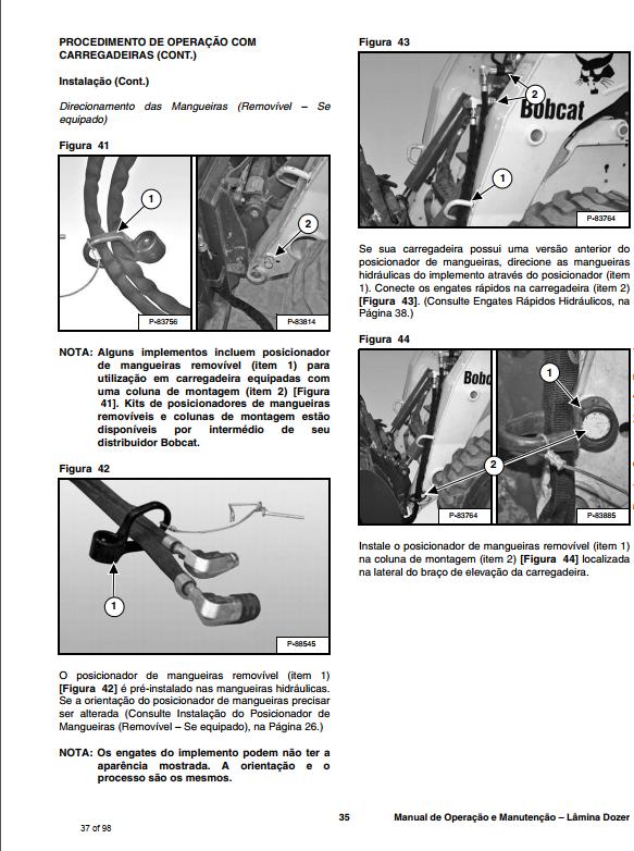 Bobcat Dozer Blade 68 80 90 Operation Maintenance Manual 6900819 PT 1