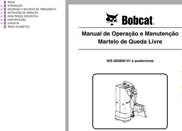 Bobcat Drop Hammer Operation Maintenance Manual PT