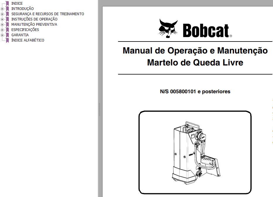 Bobcat Drop Hammer Operation Maintenance Manual PT